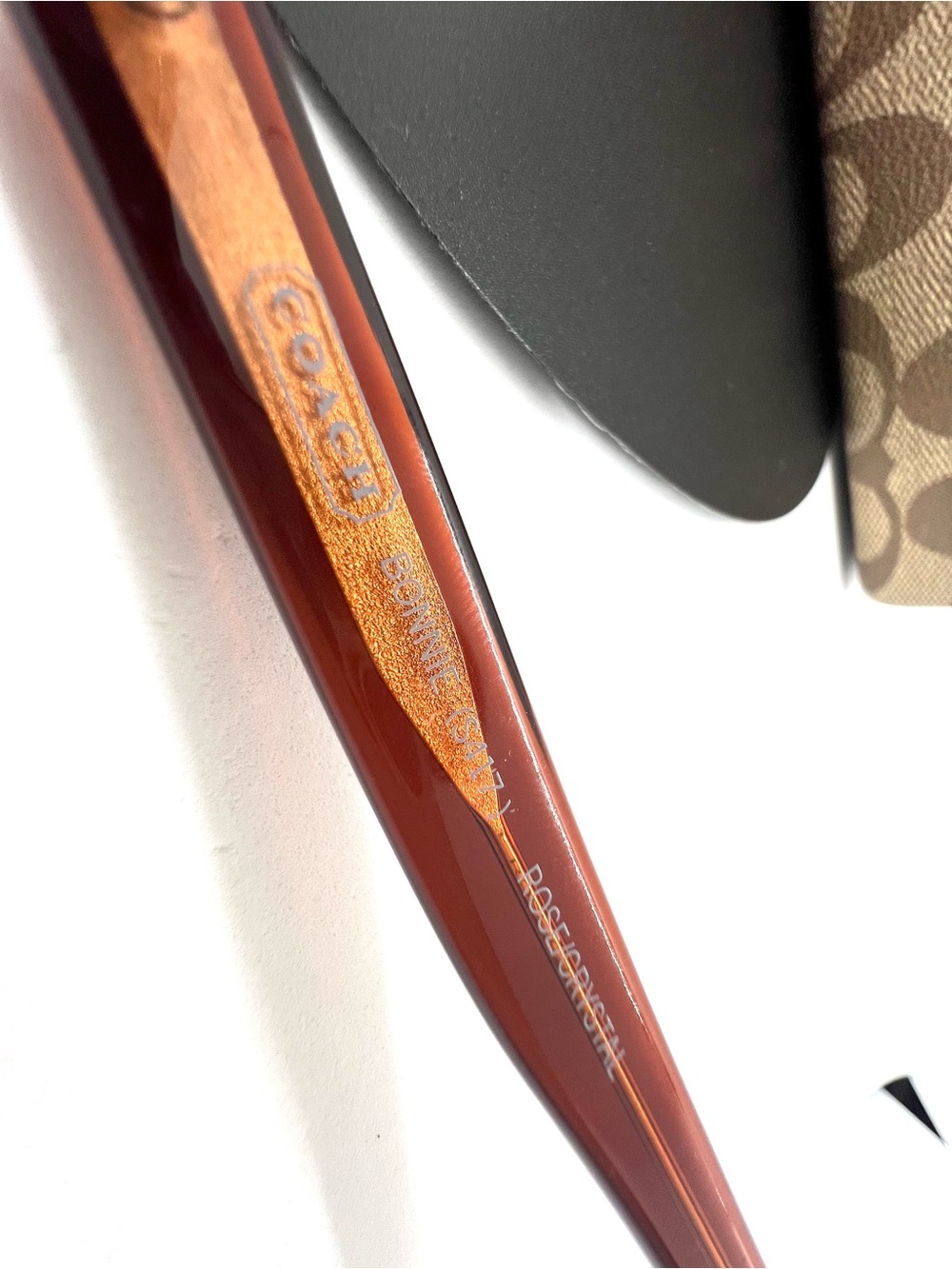Coach Bonnie S417 Rose Crystal Oval Sunglasses Y2K Authentic w Case & Cloth - Picture 6 of 14